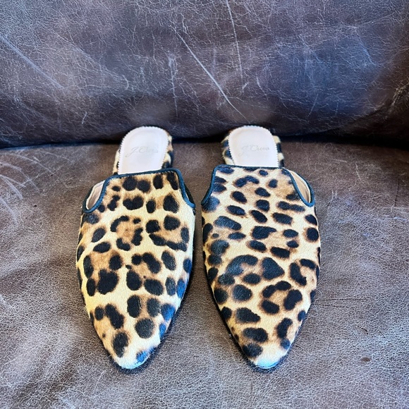 J. Crew Leopard Calf Hair Pointed-toe Slide, Size 6.5 - Picture 3 of 5
